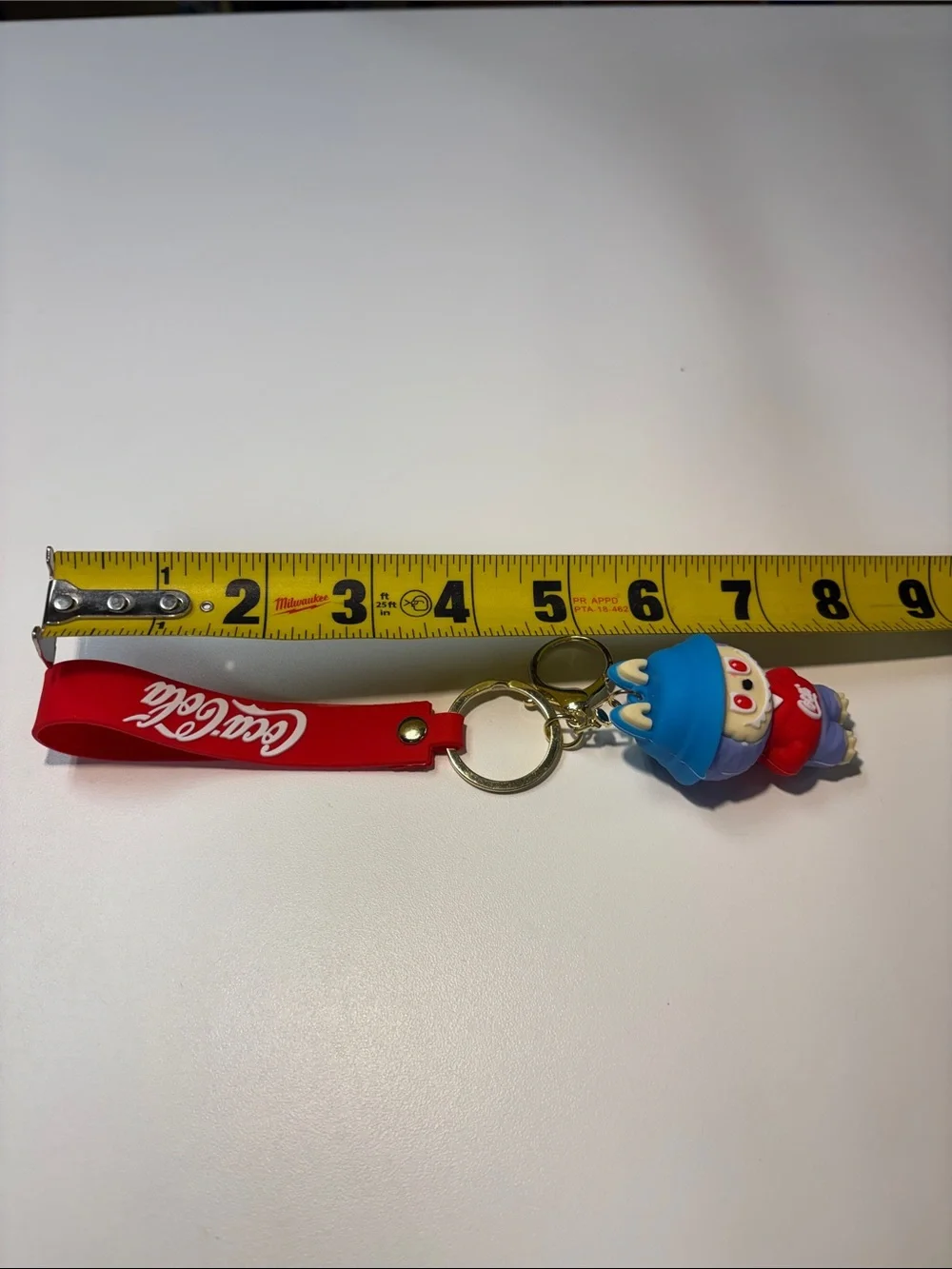 Coca Cola Red, Blue & Purple Plush Character Keychain with Logo Strap NWOT